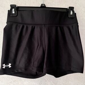 Under Armour Women Black Compression Shorts Shorty Style Size Medium